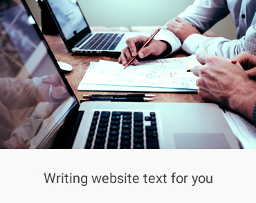 Producing copy written text for websites that reaches the right audience.